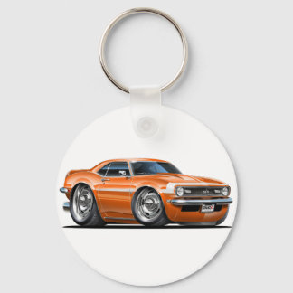 1968 Camaro Orange-White Car Key Ring