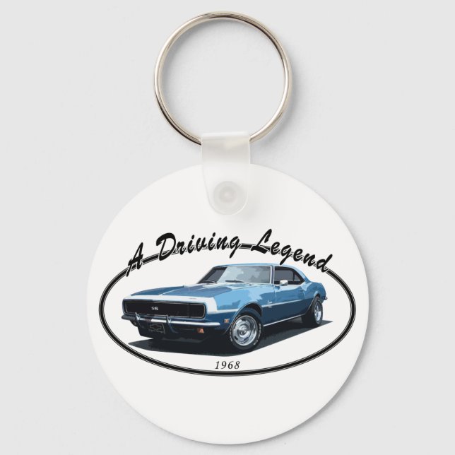 1968 CAMARO SS BLACK KEY RING (Front)