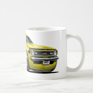 1968 Camaro Yellow-Black Car Coffee Mug