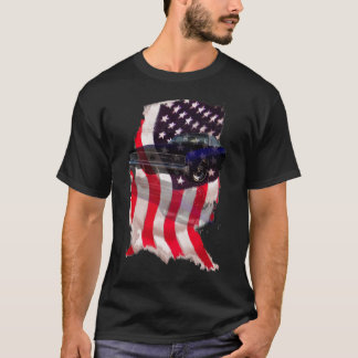 1968 Charger dodge USA flag muscle car T-Shirt