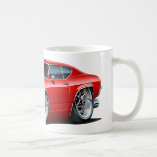 1968 Chevelle Red White Car Coffee Mug