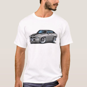 1968 Chevelle Silver-Black Stripes T-Shirt