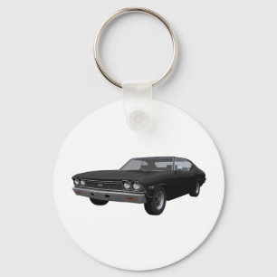 1968 Chevelle SS: Black Finish Key Ring