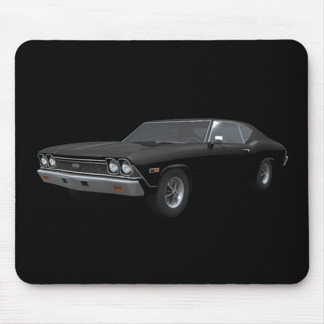 1968 Chevelle SS: Black Finish: Mousepad (Front)