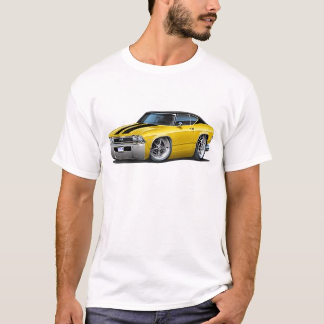 1968 Chevelle Yellow-Black Stripes T-Shirt (Front)