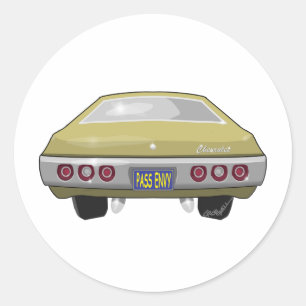1968 Chevrolet Impala Classic Round Sticker