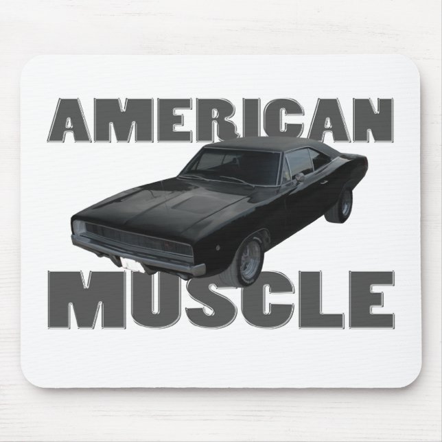 1968 dodge charger r/t american muscle mouse mat (Front)