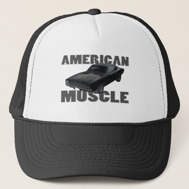 1968 dodge charger r/t american muscle trucker hat (Front)