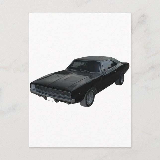 1968 dodge charger r/t mopar postcard (Front)