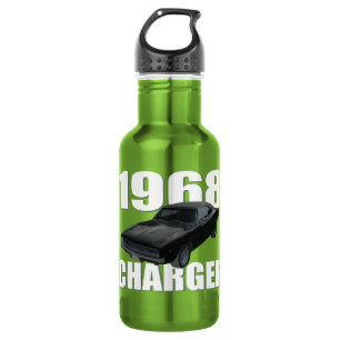 1968 dodge charger rt green 532 ml water bottle