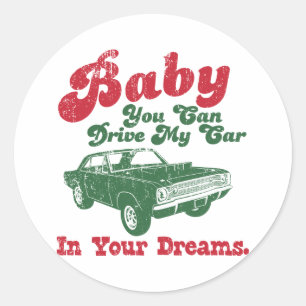 1968 Dodge Hurst Hemi Dart Classic Round Sticker