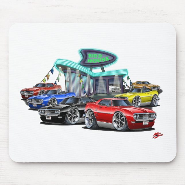 1968 Firebird Car Dealer Mouse Mat (Front)