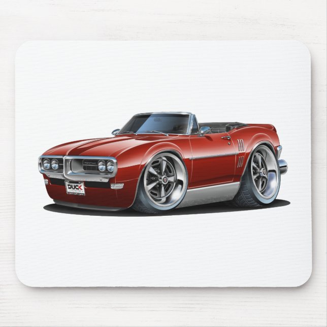 1968 Firebird Maroon Convertible Mouse Mat (Front)