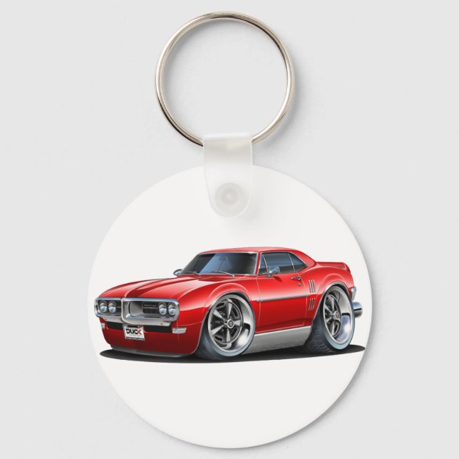 1968 Firebird Red Car Key Ring (Front)
