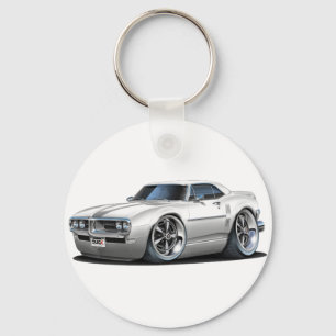 1968 Firebird White Car Key Ring