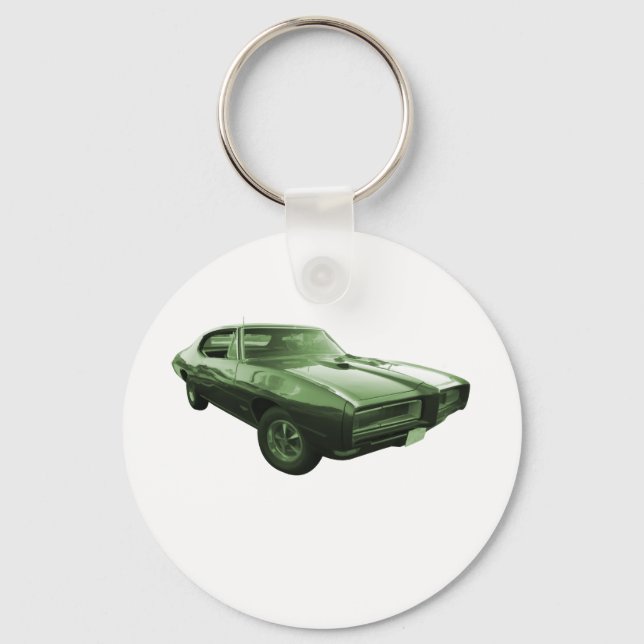 1968 GTO Muscle Car Key Ring (Front)