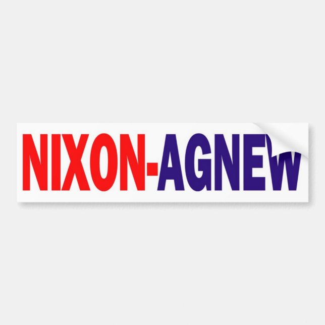 1968 Nixon Agnew Bumper Sticker (Front)