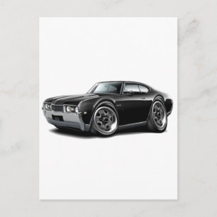 1968 Olds 442  Black Car Postcard