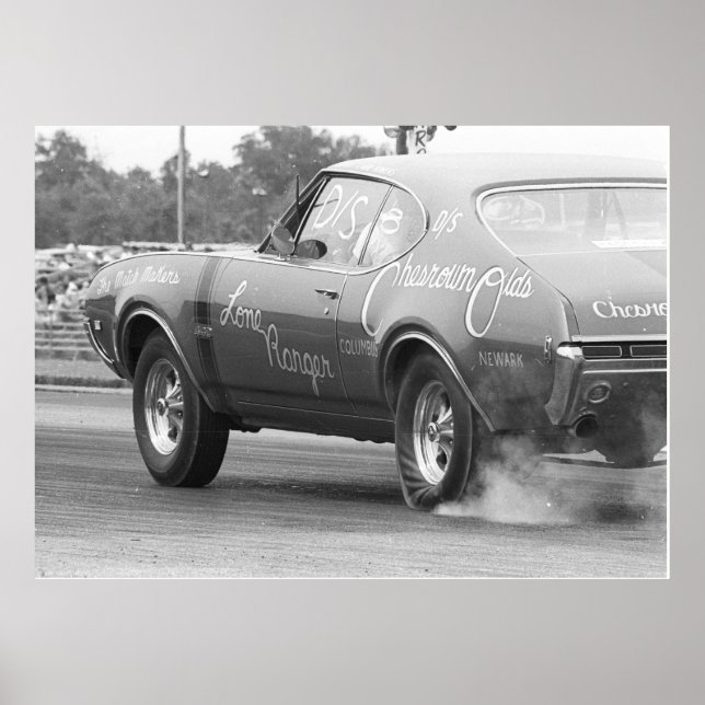 1968 Olds 442 - Chesrown Olds - Vintage Drag Poster (Front)