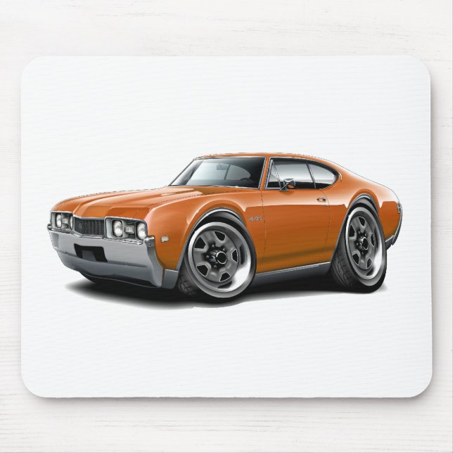 1968 Olds 442 Orange Car Mouse Mat (Front)