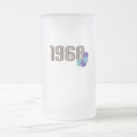 1968 Peace Sign Hippie Flower Power Aqua Purple