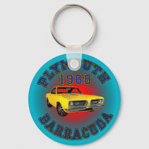 1968 Plymouth Barracuda Keychain. Key Ring