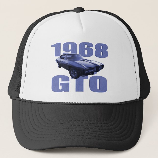 1968 Pontiac GTO Blue Trucker Hat (Front)