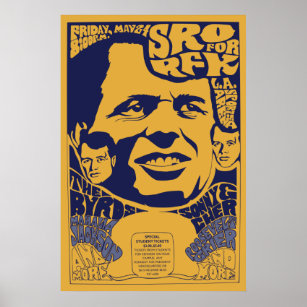1968 "Standing Room Only" RFK Psychedelic Poster