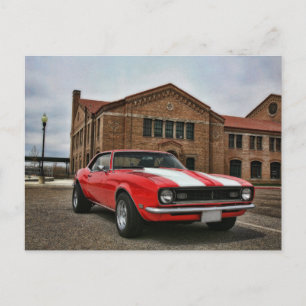 1968 super sport chevy camaro postcard