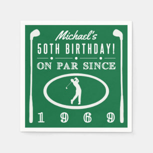 1969 50th Birthday For Golfers Napkin