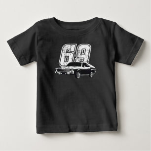 1969 AMC AMX Front Three Quarter View with Car Mod Baby T-Shirt