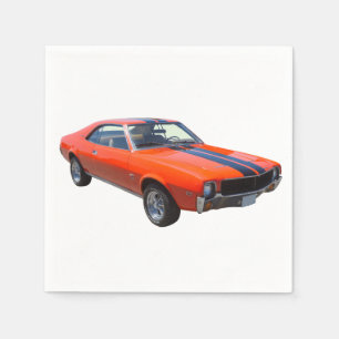 1969 AMC Javlin Muscle Car Napkin
