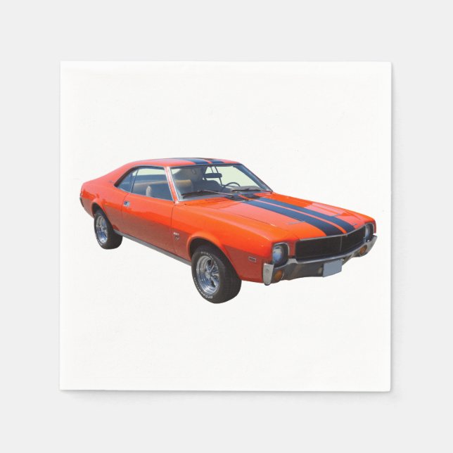 1969 AMC Javlin Muscle Car Napkin (Front)
