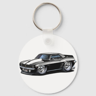 1969 Camaro Black-White Car Key Ring