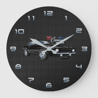 1969 Camaro Illustration Large Clock