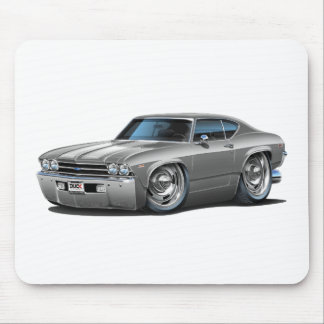 1969 Chevelle Silver-White Car Mouse Mat