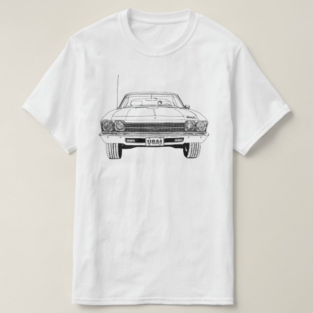 1969 Chevelle SS 396 digitally hand drawn T-Shirt (Design Front)