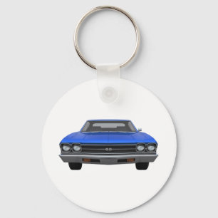 1969 Chevelle SS: Blue Finish Key Ring
