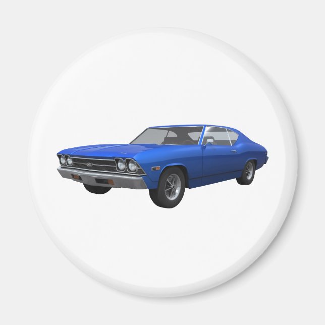 1969 Chevelle SS: Blue Finish Magnet (Front)