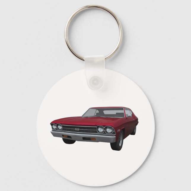 1969 Chevelle SS: Candy Apple Finish Key Ring (Front)