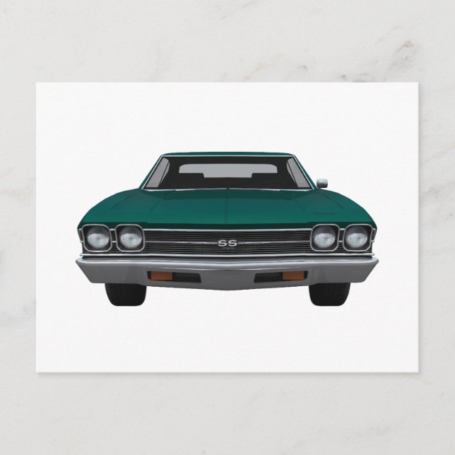 1969 Chevelle SS: Green Finish Postcard (Front)