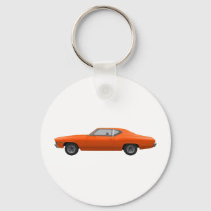 1969 Chevelle SS: Orange Finish Key Ring
