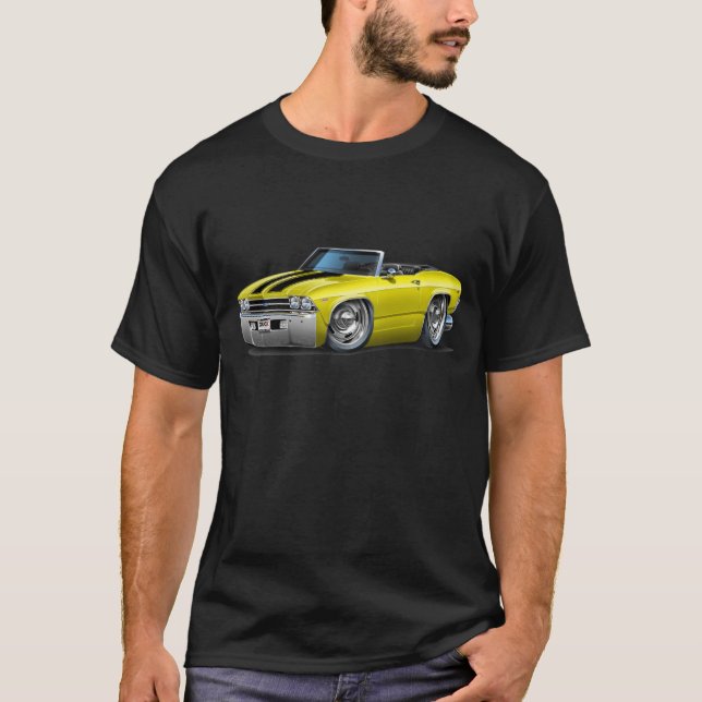 1969 Chevelle Yellow-Black Convertible T-Shirt (Front)