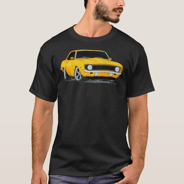 1969 Chevrolet Camaro SS Drawing   T-Shirt (Front)