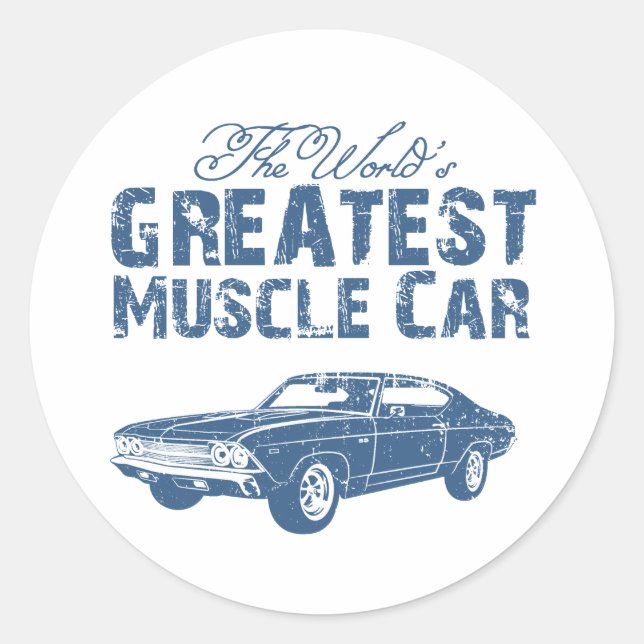 1969 Chevrolet Chevelle 396 SS Classic Round Sticker (Front)
