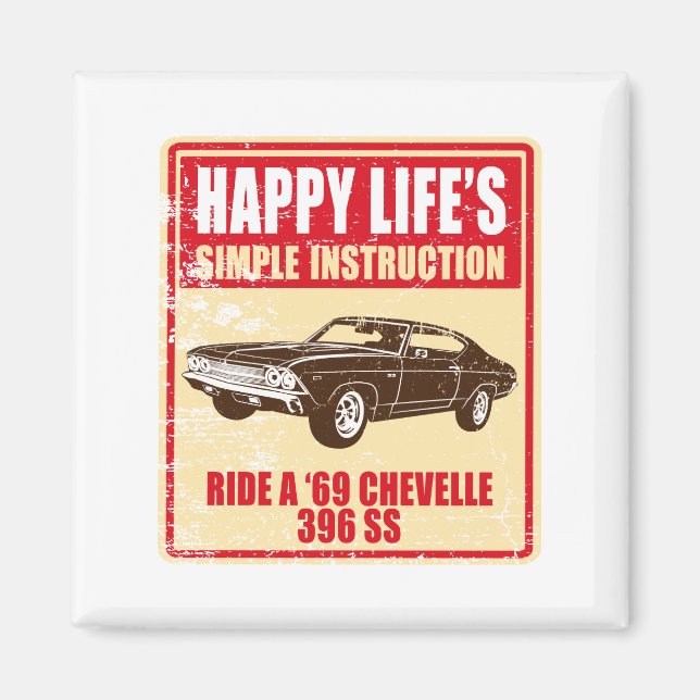 1969 Chevrolet Chevelle 396 SS Magnet (Front)