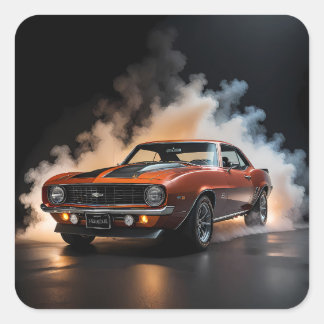 1969 Chevy Camaro Square Sticker