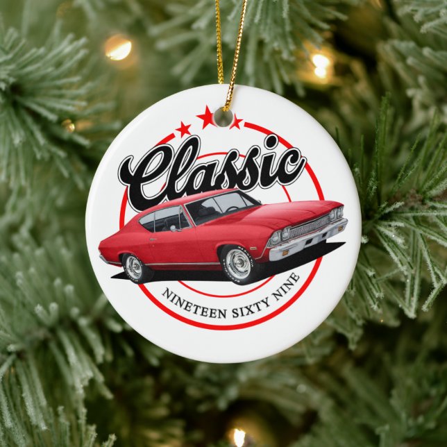 1969 Classic Car Ceramic Tree Decoration (Tree)