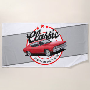 1969 Classic Muscle Car Beach Towel