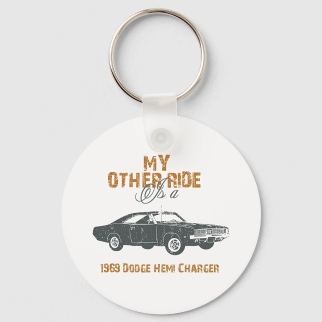 1969 Dodge Hemi Charger Key Ring (Front)